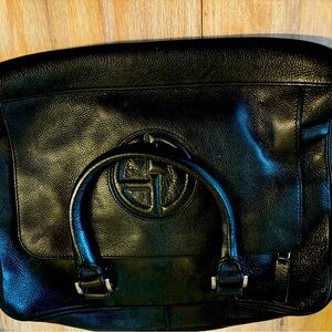 Giorgio Armani leather briefcase
